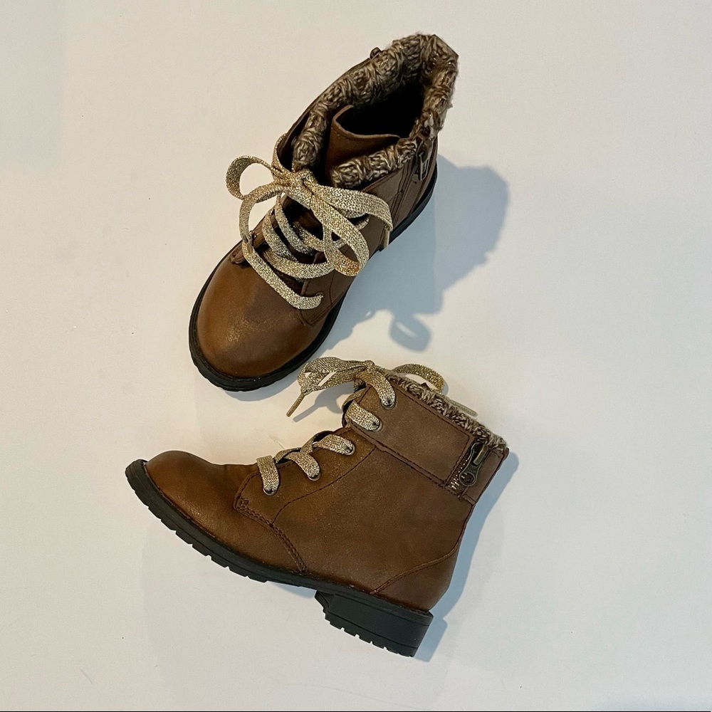 Little girls brown boots size 10